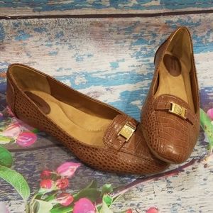 New! Giani Bernini Crocodile Skin Flats! NWOB!